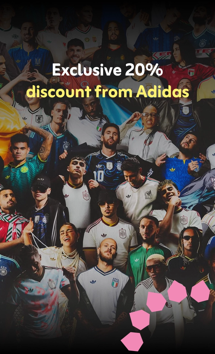 Exclusive 20% discount from Adidas