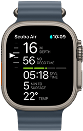 Apple Watch Ultra 3 تعرض شاشة غوص
