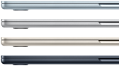 الجزء الخارجي الجانبي لأربعة أجهزة MacBook&nbsp;Air‏ تعرض أربعة ألوان مختلفة