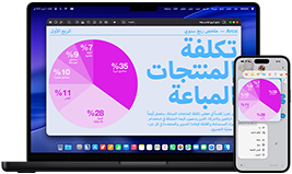 جهاز MacBook Pro مقاس 14 إنش وiPhone 16، حيث يُجري iPhone مكالمة مع جهة اتصال باسم لويس، بينما يعرض MacBook Pro نفس المكالمة في تطبيق الهاتف